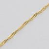 18K Gold Necklace with Screw Chain, 45cm, 0.8g