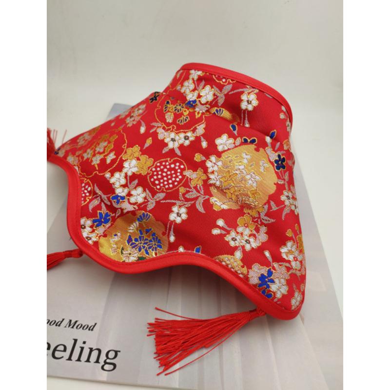 Neujahrsstil Haustier Schal Festliches Muster Quastenanhänger Weich Bequem Chinesischer Umhang Feiertag