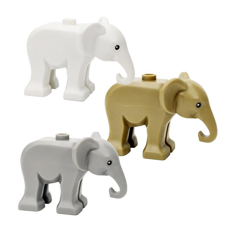 Confezione di Blocchi da Costruzione MOC Animali - Fattoria e Zoo Include Cervo Maculato Elefante Giraffa Orangotango Giocattolo Creativo