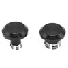 Black Metal & ABS Motorcycle Front Axle Nut Cap - 1 Pair, Compatible with Most Models