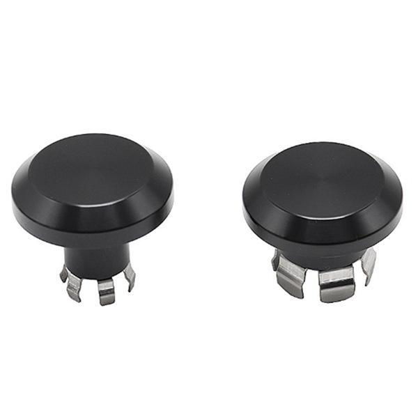 Black Metal & ABS Motorcycle Front Axle Nut Cap - 1 Pair, Compatible with Most Models