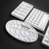 Borrence Paint Tray Palette Reusable Imitation Ceramic Paint Palette Tray for Artist Acrylic Watercolor Oil Painting DIY Craft