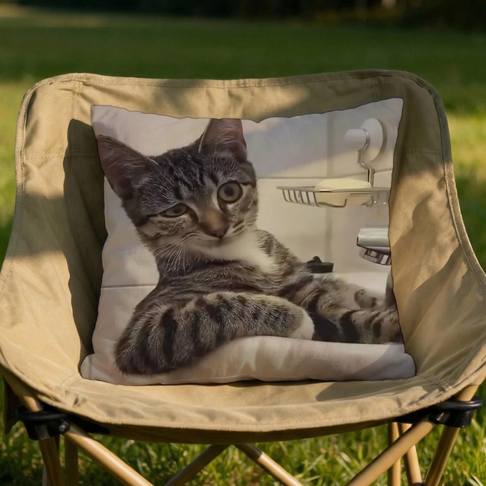 Pet Cat Funny memes Cushion Cover Soft Reversible Durable Pillow Cover MultiScene Use for Home Car Daily Comfort