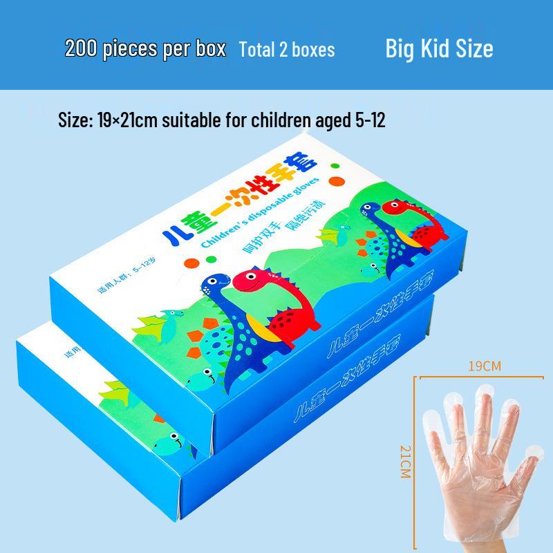 Wegwerphandschoenen van PE voor Kinderen, Voedselveilig, voor Horeca, in Doos/Zak