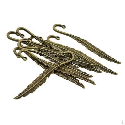 10 Pieces Classical Delicacy Copper Metal Beading Bookmark , Bronze