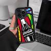 Hot C-Coca Drinks C-Cola Silicone Soft Phone Case For IPhone 17 16 15 14 Plus 13 12 Mini 11 Black Cover
