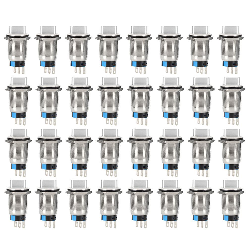 40PCS BEM 19 21 2 Position Knob Switch Waterproof Rotate Switch with Self Locking