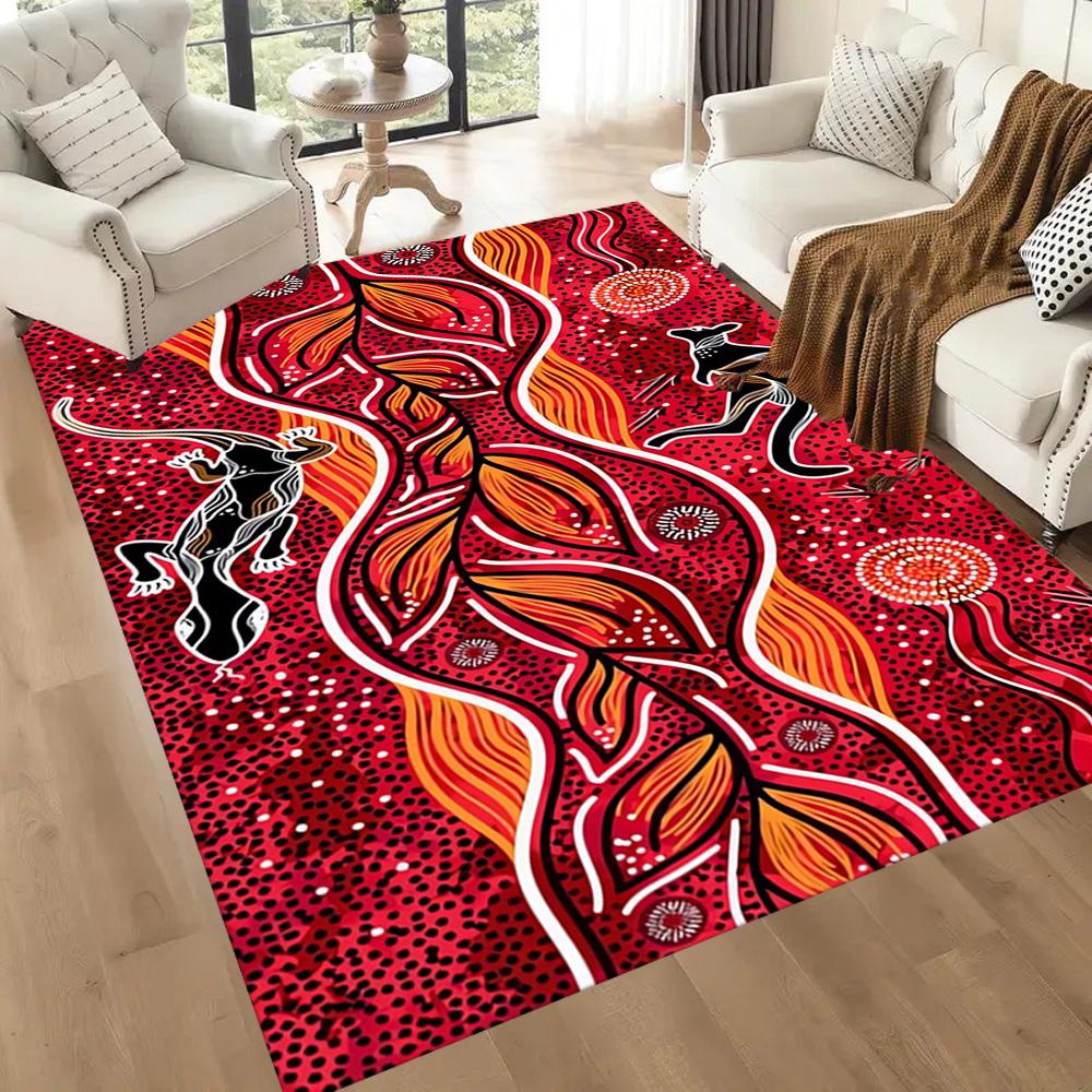 Australian Aboriginal Style 86 Carpet Perfect for Bedrooms Outdoor Kitchen Dining Room Antislip Carpet Anime Office Decor Birthday/Christmas Gift