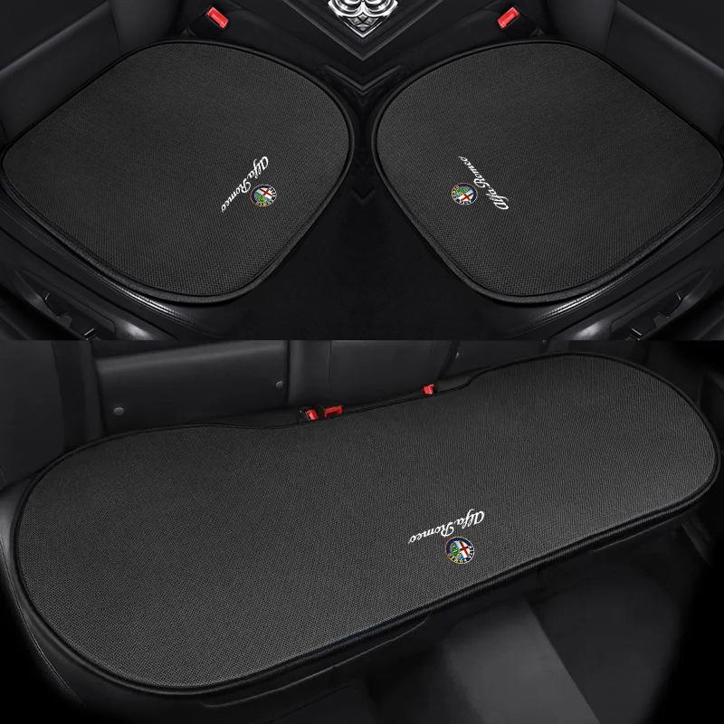 Keychain Car Seat Blcak Cushion Breathable Protector Pad Auto Interior For Alfa Romeo 159 166 Spider Giulia Giulietta 156 Mito