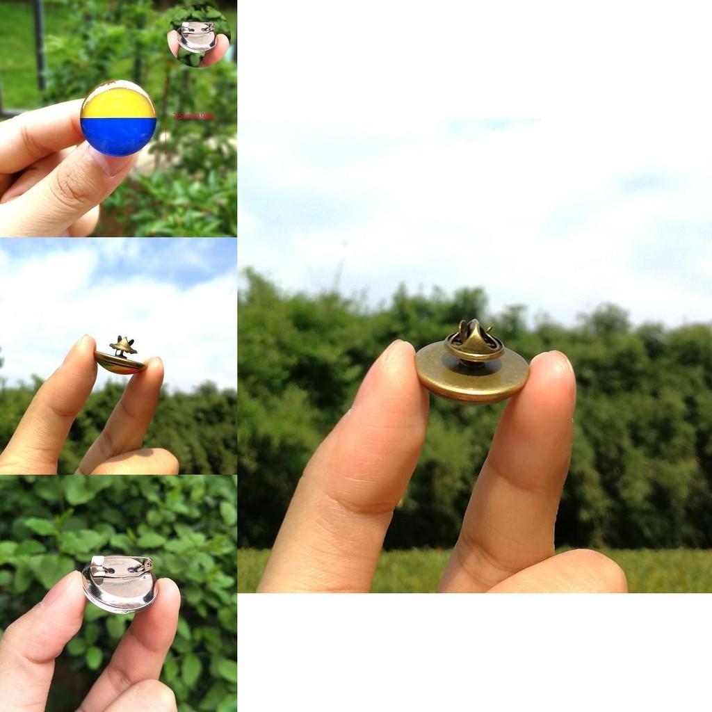 Beautiful Ukraine Flag Button Badge For Peace And War Support