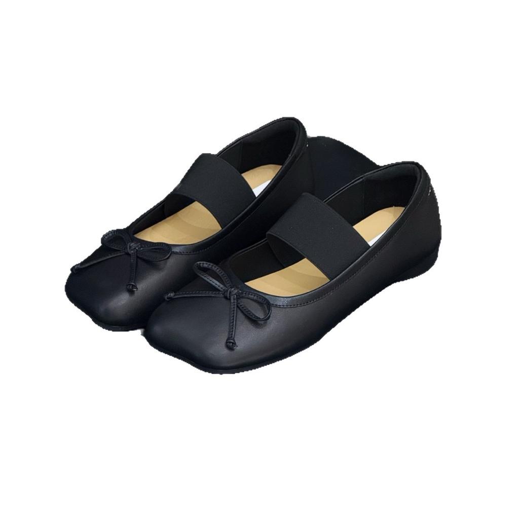 Summer silver Mary Jane shoes 2025 new retro flat-bottomed niche design ballet flat-bottomed casual shoes