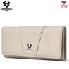 Humerpaul Portafoglio da donna portafoglio in pelle bovina primo strato grande capacità clutch portafoglio multi-carte con finestra per foto portafoglio