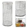 1PCS Rolling Grilling Basket Stainless Steel BBQ Basket Outdoor Camping French Fries Fish Portable And Easy To Clean