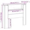 LED Headboard with Storage Space White Wood Based Material