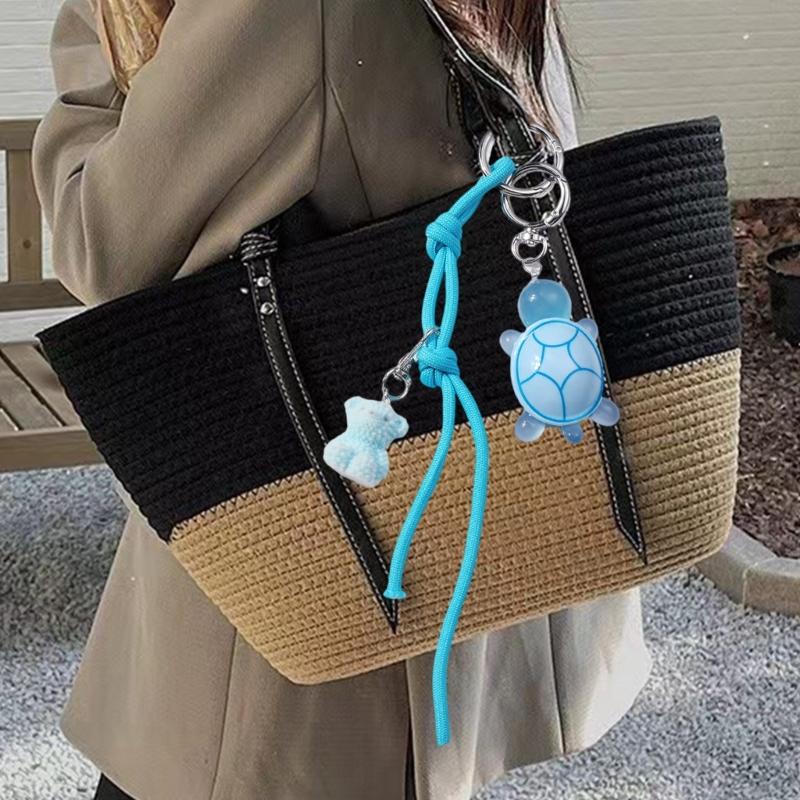 Cute Travel Turtle Keychain Lovely Ocean Sea Animals Key Ring For Women Men Friendship Gift Backpack Hangings Handmade Jewelry
