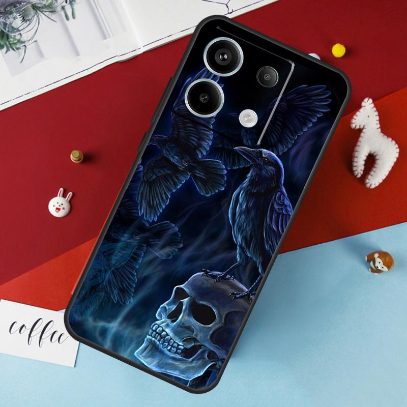 Kruis Raaf Donkere Schedel Hoesje voor Xiaomi Redmi Note 13 12 10 8 9 11 Pro 12S 10S 11S Redmi 13C 10A 10C 9C 12C Hoes