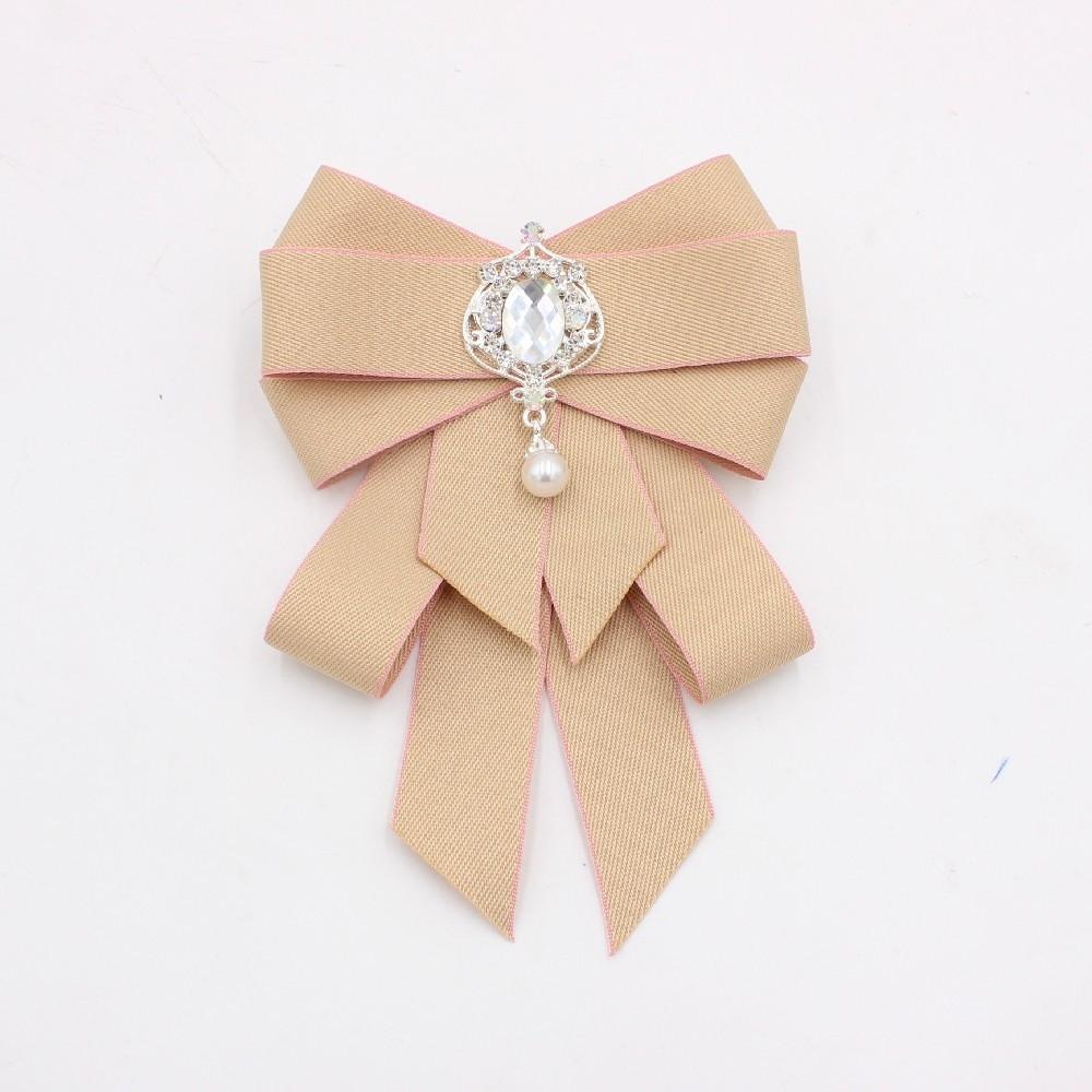 Crystal Bow Tie Rhinestone Ribbon Bow Brooch Fashion Neck Tie  For Men and Women