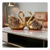 2 Pieces Elegant Bottle Holders Luxury Swan Couple Figurines Design House Decorations for