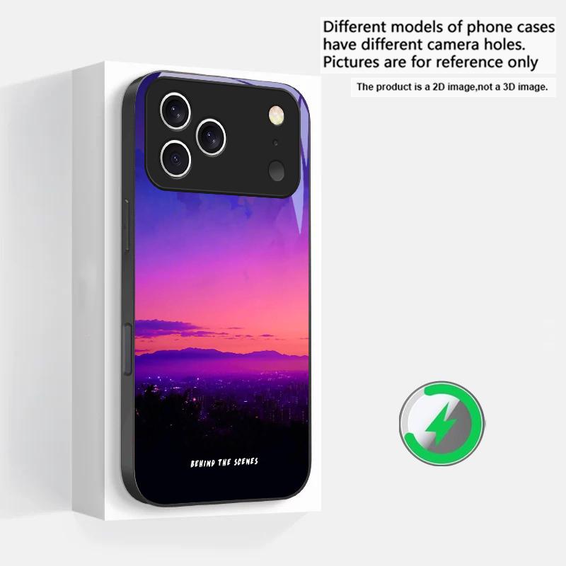 Dark Colored Seawater Suitable For iPhone 16E 17 Pro Max 15 Pro 14 13 Plus 12 Mini 11 16 Air 17Pro Magnetism Glass Phone Case