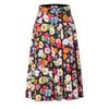 JUZUI Women's Floral Print Lyocell Blend A-Line Skirt