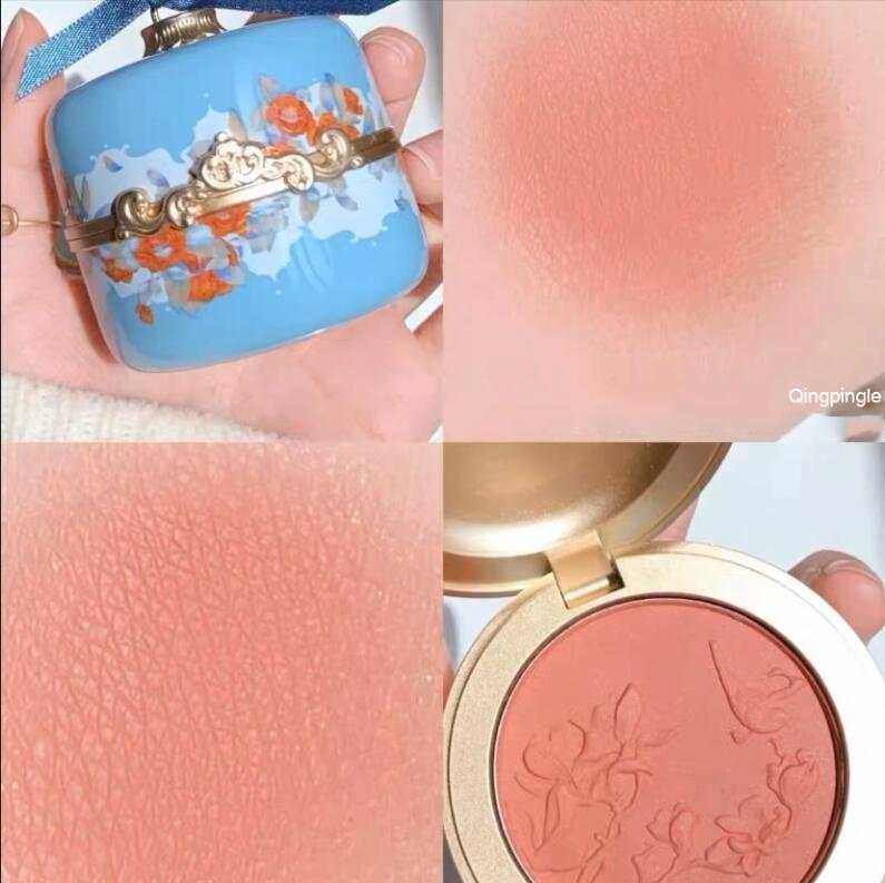 Flower Knows Gods Embossed Blush Purple Red Nude Natural Monochrome Rouge Matte Concealer Private Label Makeup Blusher