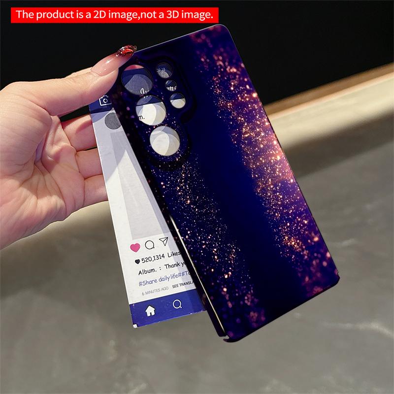 2DFlat Samsung phone case Cosmic Sparkle Particle Glow Applicable to Galaxy S22 S23 S24 S25ULTRA S26 A12 A13 A14 A15 A16