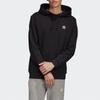 Adidas Originals Trefoil Logo Print Loose Hoodie Men Tops Black GE0795
