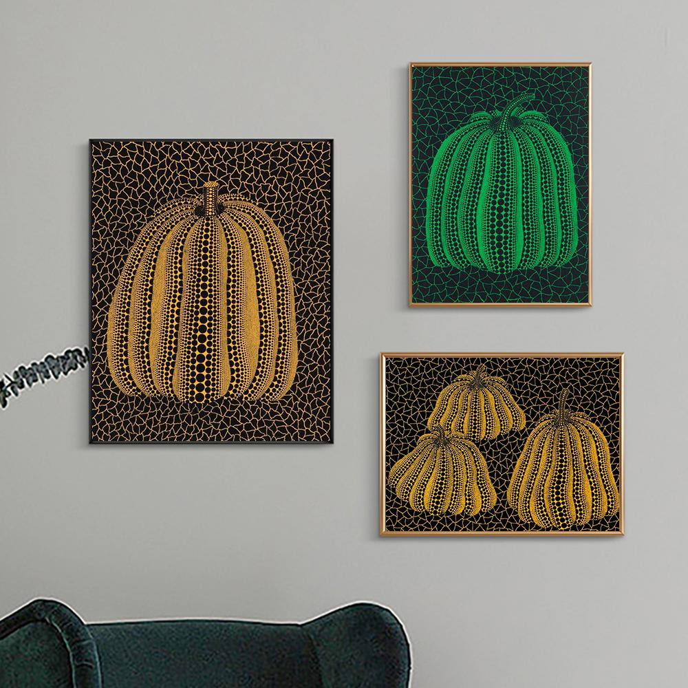 

Известный японский художник Яёи Кусама, работа, постеры с тыквой, зеленый принт, холст, настенные картины, гостиная, домашний декор, фотографии