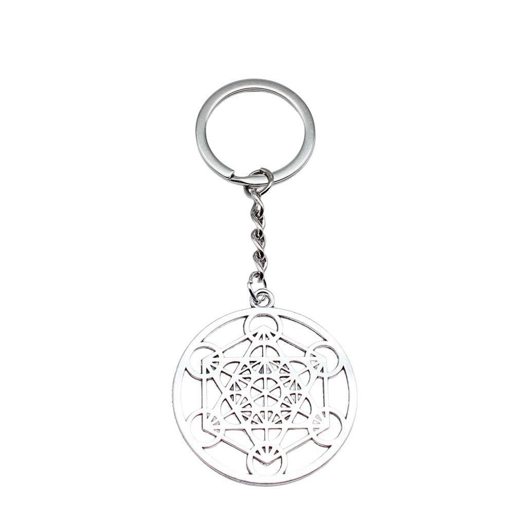 Celtic Knot Charm Hexagram Keychain Irish Amulet Key Ring 28mm Ring