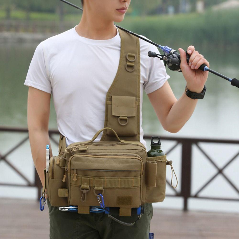 Waterproof Fishing Lure Backpack Waist Fanny Fishing Rod Lure Bag  Outdoor Camping
