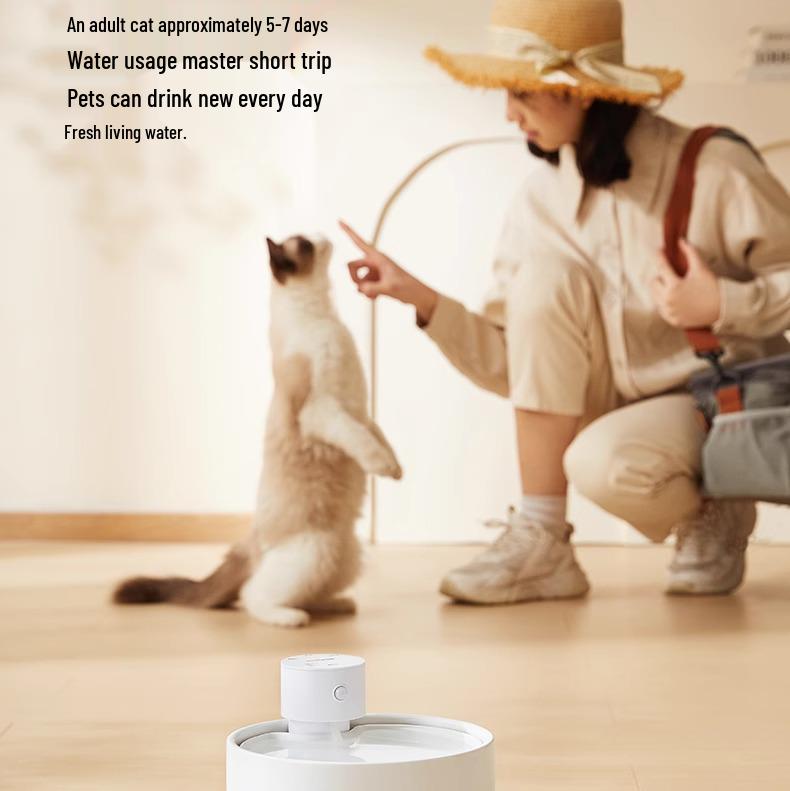 Meow Enjoy Ceramic Pet Water Fountain Filter & Replacement Sponge