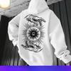American High Street Trendy Brand Dark Gesture Printing Hooded Pullover Sweater Men'S Hiphop Hip-Hop Casual Top