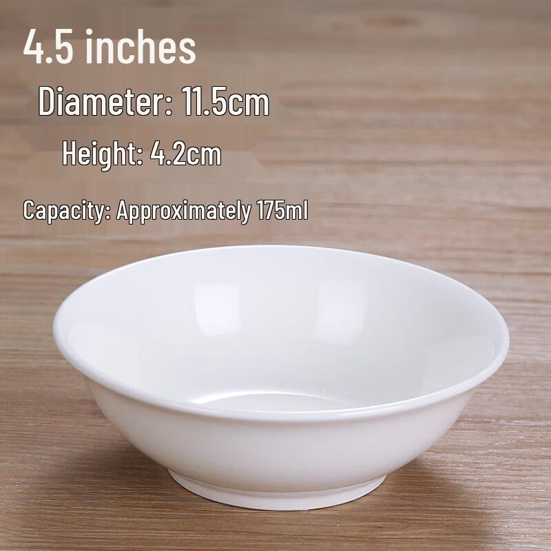 Cream Style Pure White Ceramic Versatile Serving Bowl