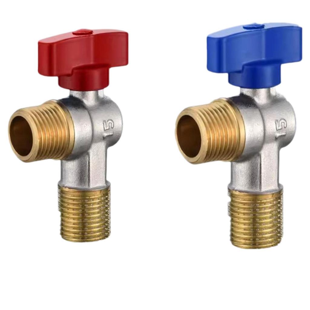 Angle Stop Valve Flow Control Valve 1/2'' Hot Cold Flow Faucet Valve Water Valve