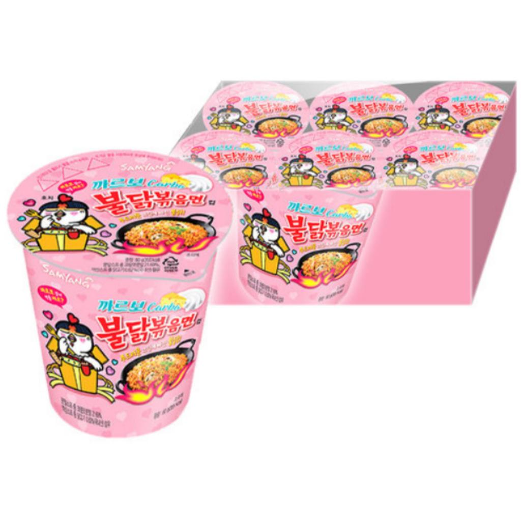 

[Samyang] Carbo Buldak Fried Noodles Small Cup 1Box(6Pcs)