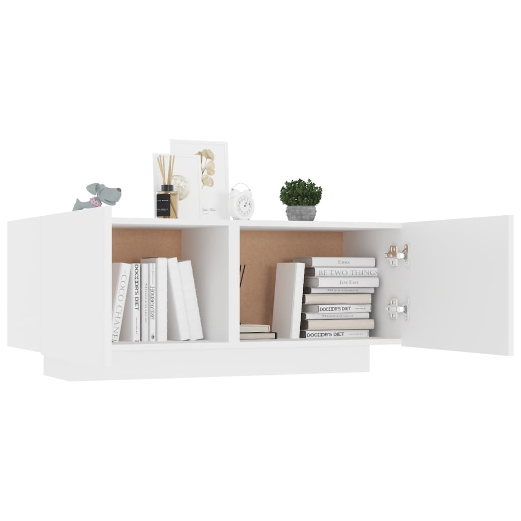 Vidaxl Szafka Nocna, Biała, 100X35X40 Cm, Materiał Drewnopochodny