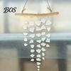 Sea Glass Wind Chime Chime, Handmade Driftwood Coastal Garden Hanging for Home Beach House Window Decor Nautical
