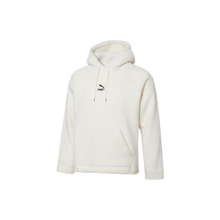 PUMA Classics Sherpa Hoodie White Men s 533122-73 S
