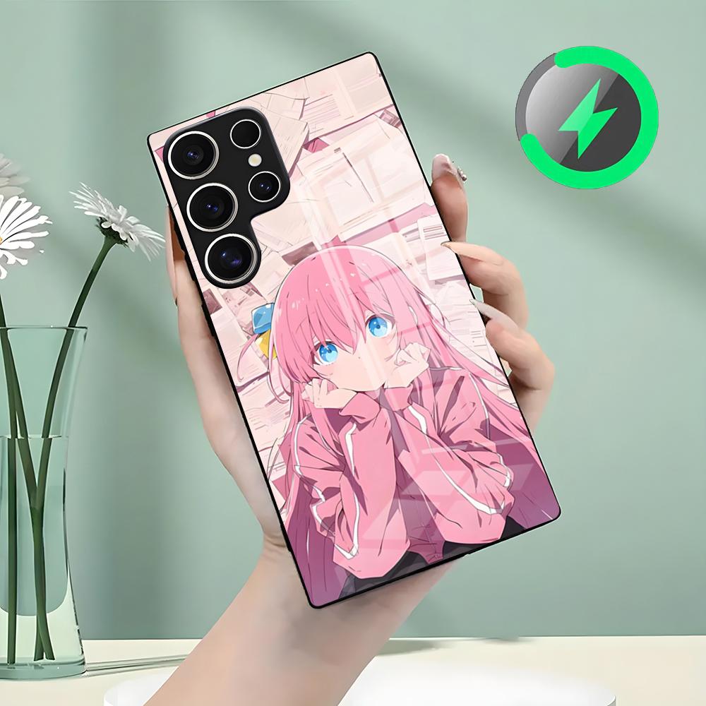 Bocchi Phone Case For Samsung S26 S25 S24 S23 S22 S21 S20 Edge Ultra Plus FE For Magsafe Glass Case