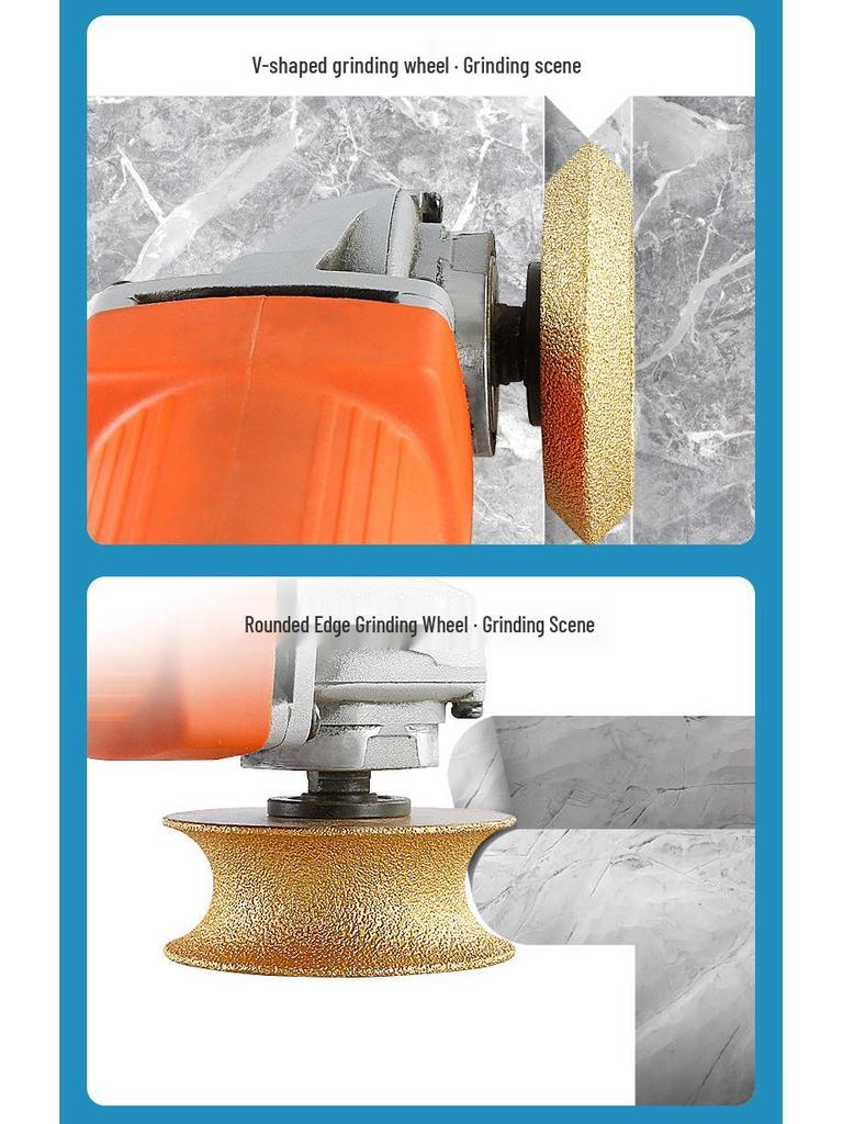 Stone Grinding Wheel for Marble & Granite: Chamfering, Grooving, Rounding, Arc Angle Grinder Head