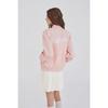 GOXO Golf Rubber Woven Half Zip Pink