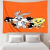 Tweety Print Tapestry, Backdrop, Easy Setup, Ideal for Bedroom, Office & Living Room, with Aesthetic Wall Hanging Decor.