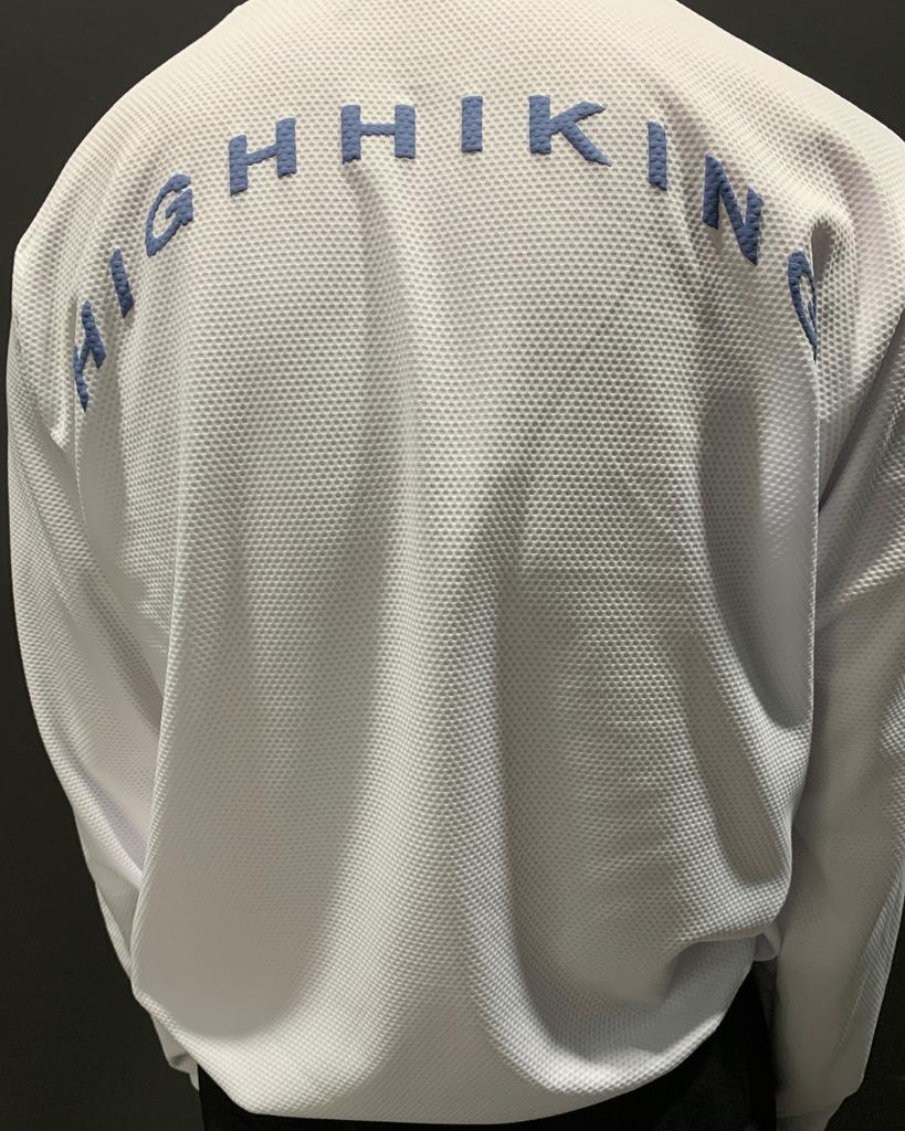 Haihaiking Waffle Long Sleeve T-Shirt (White)