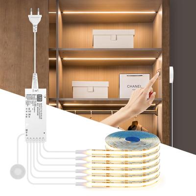 COB LED svetlo pod skrinkou Spínač ručného skenovania Prienikové drevené dotykové senzorové stmievateľné svietidlo Dekorácia domácej skrine