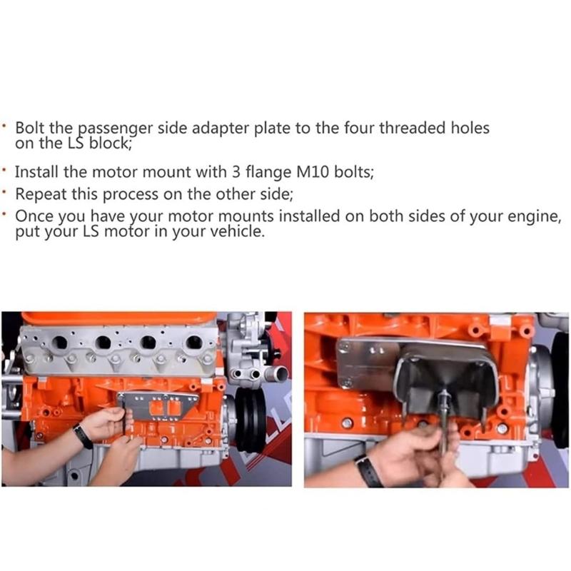Swap Motor Mounts Adapter Plates for LQ4 LQ9 LS6 L92 L99 L33 LR4 551628 Conversion Adjustable Universal Swap Bracket