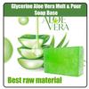 BADA HÅR Pure Natural Soap Base | Fuktighetsgivende og nærende såpe for hud | Såpebase for å lage såpe hjemme / 1 kg (Aloe Vera glyserin)