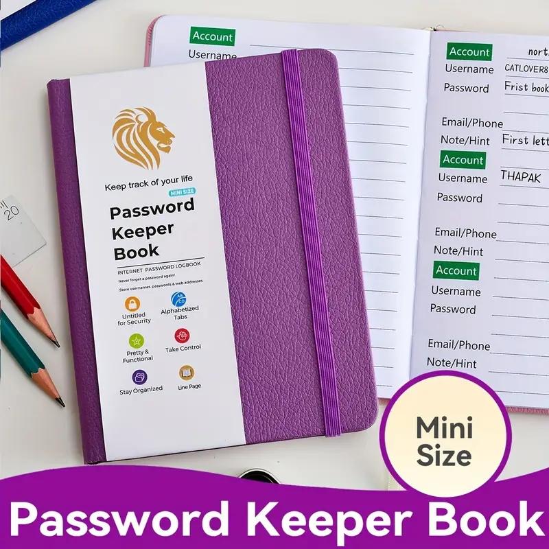 Password Book With Alphabetical Tabs - Internet Address & Password Keeper Logbook For Password Organization Notebook Diary Pads