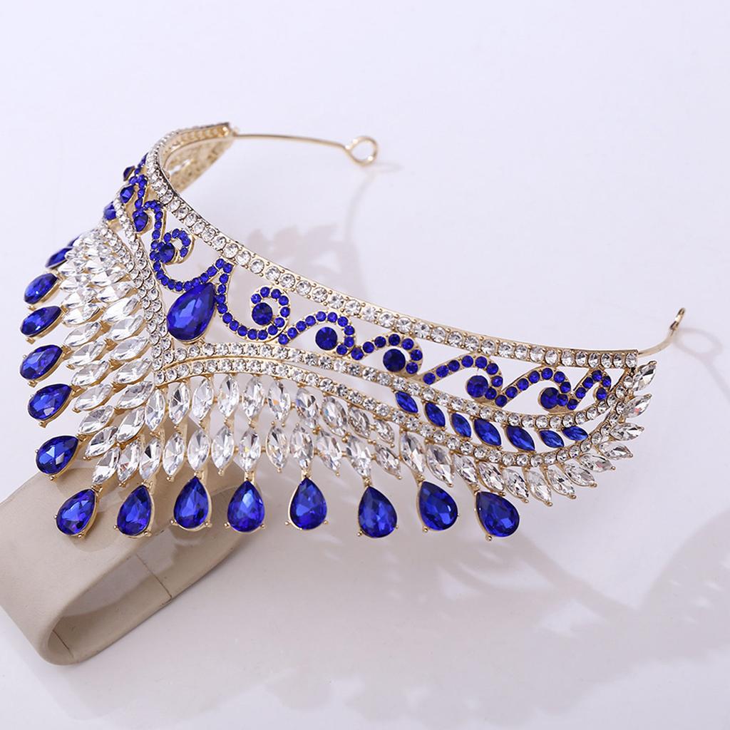 Bridal Rhinestone Crown Alloy Material Luxury Style Wedding Hair Accessory