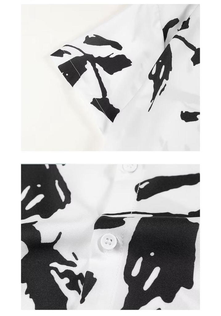 Men's Summer Ice Silk Quick-Dry Short Sleeve Shirt & Shorts Set - Trendy Casual Beachwear