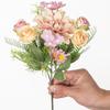 1Pc Artificial Flowers Wedding Home Bedroom Decoration Bridal Bouquet Garden Fake Silk Roses Hydrangeas Vase For Board Outdoors